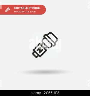 Icona Journalism Simple Vector. Modello di disegno simbolo illustrazione per elemento UI mobile Web. Pittogramma moderno a colori perfetto su tratto modificabile. Viaggio Illustrazione Vettoriale