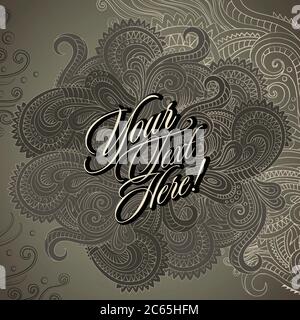 Vintage decorativo floreale ornamentale sfondo Illustrazione Vettoriale