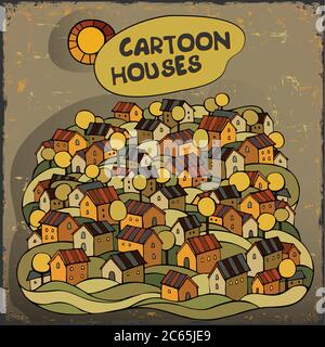 Cartoon fairy-tale case card Illustrazione Vettoriale