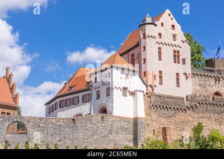 Castello di Alzenau in Baviera. Luoghi storici in Germania. Estate in città. Vista sul castello bavarese. Foto Stock