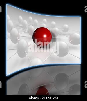 Comunicazioni globali sul livello di nano Foto Stock