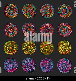 Set di elementi decorativi Illustrazione Vettoriale