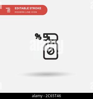 Icona vettore semplice spray bug. Modello di disegno simbolo illustrazione per elemento UI mobile Web. Pittogramma moderno a colori perfetto su tratto modificabile. Sp. Bug Illustrazione Vettoriale