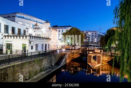 Camden Lock a Night London UK Foto Stock