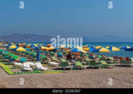 Spiaggia di Kos, Kos City, Grecia, Europa Foto Stock