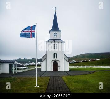 Chiesa di Vestmannaeyjar, isola di Heimaey, Isole Westman, Islanda, Scandinavia, Europa Foto Stock