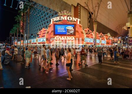 Alla scoperta delle strade e dei casinò di Las Vegas, Nevada, USA Foto Stock