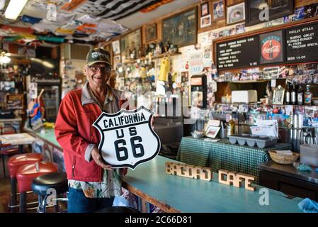 All'interno del Bagdad Cafe in California, Stati Uniti Foto Stock