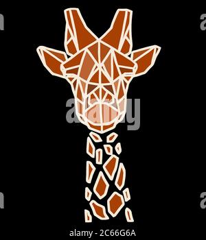 Bella giraffa forma geometrica triangolare Foto Stock