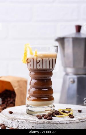 Caffè barraquito in lareato delle Canarie Foto Stock