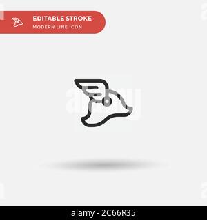 Icona vettore semplice Hermes. Modello di disegno simbolo illustrazione per elemento UI mobile Web. Pittogramma moderno a colori perfetto su tratto modificabile. Icone Hermes per il vostro progetto aziendale Illustrazione Vettoriale