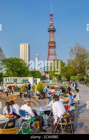 Giappone, città di Sapporo, Sapporo torre della TV Foto Stock