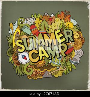 Cartoon cute doodles illustrazione disegnata a mano Illustrazione Vettoriale