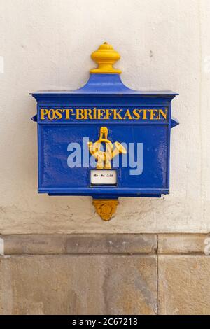 Vecchia casella di lettera, storico quartiere Schnoor, Brema, Germania Foto Stock