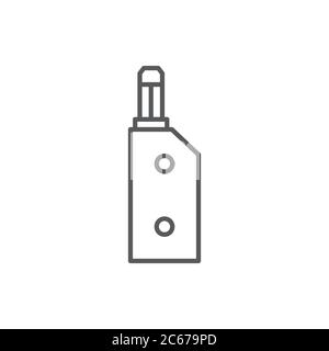 Simbolo dell'icona del vettore elettrico di sigaretta del vaporizzatore isolato su sfondo bianco Illustrazione Vettoriale