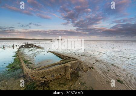 Naufragio sulle velme a wierum Foto Stock