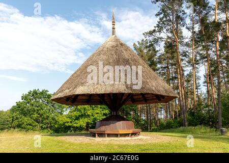 Rifugio a funghi a Cracovia am See, Germania Foto Stock