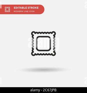 Ravioli icona vettore semplice. Modello di disegno simbolo illustrazione per elemento UI mobile Web. Pittogramma moderno a colori perfetto su tratto modificabile. Icone ravioli per il vostro progetto di business Illustrazione Vettoriale