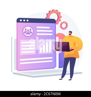 Metafora del concetto vettoriale di gestione delle relazioni con i clienti Illustrazione Vettoriale