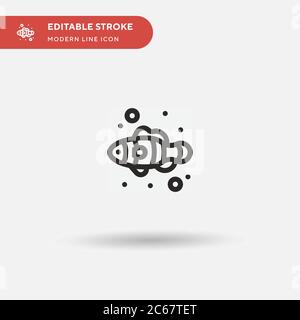 Icona vettore semplice di clownfish. Modello di disegno simbolo illustrazione per elemento UI mobile Web. Pittogramma moderno a colori perfetto su tratto modificabile. Icone di clownfish per il vostro progetto di affari Illustrazione Vettoriale