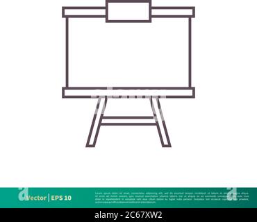 Disegno dell'illustrazione del modello del logo vettoriale dell'icona di formazione della scheda. EPS vettoriale modificabile 10. Illustrazione Vettoriale