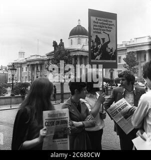 Protesta contro l'apartheid in Sud Africa, Londra, Regno Unito, 1971 Foto Stock