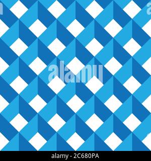 Modello senza giunture astratto vettoriale 3D. Griglia blu. Illustrazione Vettoriale