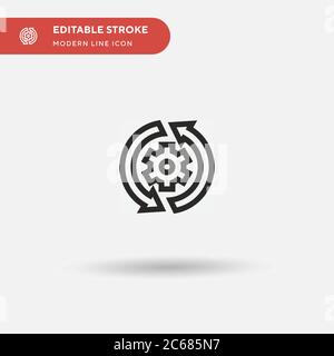 Icona Aggiorna vettore semplice. Modello di disegno simbolo illustrazione per elemento UI mobile Web. Pittogramma moderno a colori perfetto su tratto modificabile. Aggiorna le icone per il tuo progetto aziendale Illustrazione Vettoriale