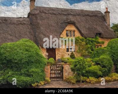 Splendidi paesaggi naturali dipinti di campagna Foto Stock