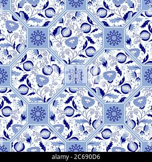 Elementi decorativi vintage. Sfondo disegnato a mano. Motivi islamici, arabi, indiani, ottomani. Perfetto per la stampa su tessuto o carta, piastrelle in ceramica. Illustrazione Vettoriale