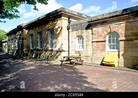 Ex stazione ferroviaria Gilesgate, Gilesgate, Durham, Inghilterra Foto Stock