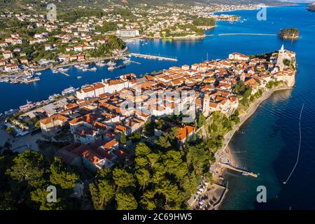 Rab città vecchia Croazia Foto Stock