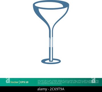 Disegno di illustrazione del modello di logo vettoriale con icone in vetro. EPS vettoriale modificabile 10. Illustrazione Vettoriale