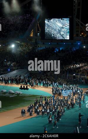 Atene, Grecia 17SEP04: Cerimonia di apertura dei Giochi Paralimpici di Atene 2004 allo Stadio Olimpico. ©Bob Daemmrich Foto Stock