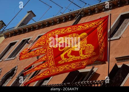Flagge der Republik Venedig // Bandiera della Repubblica Venecia Foto Stock