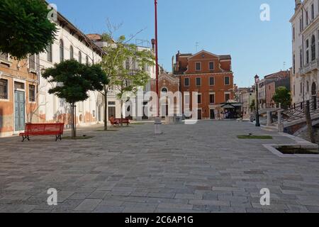 Venedig, Krise der Tourismusindustria Wegen der CoVid-19 Maßnahmen // Venezia, crisi turistica dovuta alle misure CoVid-19 Foto Stock