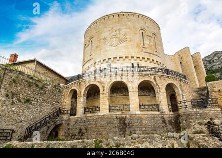 Castello di Kruja in una bella giornata estiva, Albania Foto Stock