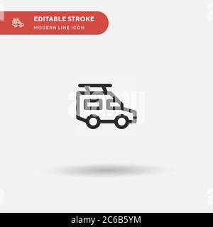 Icona vettoriale semplice di Safari. Modello di disegno simbolo illustrazione per elemento UI mobile Web. Pittogramma moderno a colori perfetto su tratto modificabile. Icone Safari per il tuo progetto aziendale Illustrazione Vettoriale