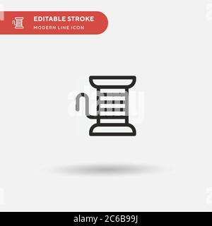 Icona vettore semplice filo. Modello di disegno simbolo illustrazione per elemento UI mobile Web. Pittogramma moderno a colori perfetto su tratto modificabile. Icone di fili per il vostro progetto di affari Illustrazione Vettoriale