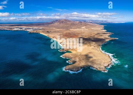 Playa del Papagayo vicino Playa Blanca, Lanzarote, Isole Canarie, Spagna, Atlantico, Europa Foto Stock