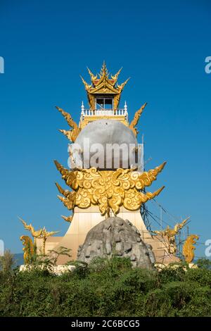 Il tempio dei pesci gatto Mekong o Wat Pla Buek Chiang Khong nella città di Chiang Khong nella provincia di Chiang Rai in Thailandia. Thailandia, Chiang Khon Foto Stock
