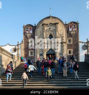 La Basilica originale o nostra Signora di Guadalupe ora conosciuto Come piccola Cappella sulla collina a Città del Messico Foto Stock