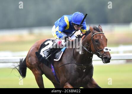 Balzac e Jockey Oisin Murphy vincono gli Oakley Coachbuilders Super Sport Novice Stakes (Div i) all'Ippodromo di Newbury. Foto Stock