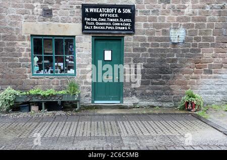 Ex edificio per uffici di Nathaniel Wheatcroft a Cromford Wharf nel Derbyshire Foto Stock