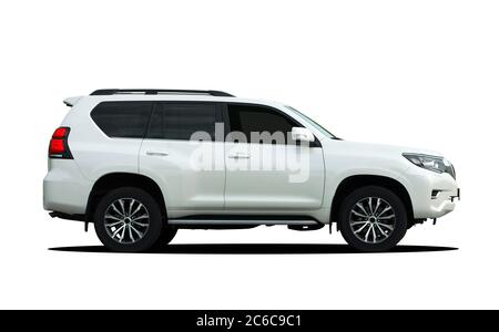 SUV su sfondo bianco. SUV grande su sfondo bianco. Foto Stock