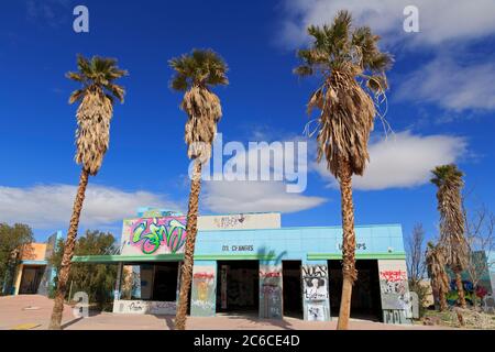 Abandoned Rock-A-Hoola Waterpark, Yermo, California, USA Foto Stock