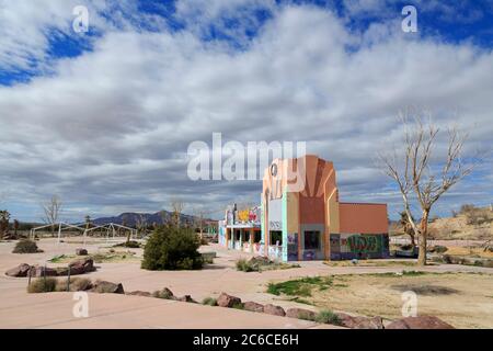 Abandoned Rock-A-Hoola Waterpark, Yermo, California, USA Foto Stock