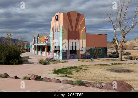 Abandoned Rock-A-Hoola Waterpark, Yermo, California, USA Foto Stock