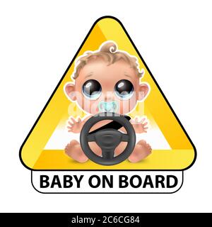 Baby A Bordo Adesivo Per Auto Con Ventosa Gialla – Simpatico Koala In PVC, Segnale Di Sicurezza Per Finestrino