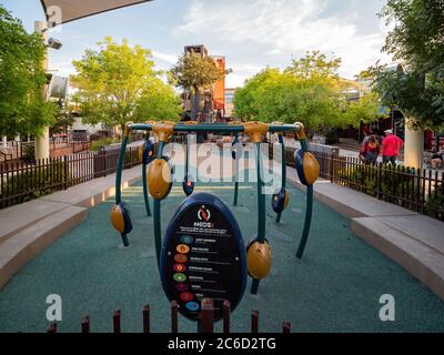 Las Vegas, 23 GIUGNO 2020 - Parco giochi del Downtown Container Park nel centro di Las Vegas Foto Stock